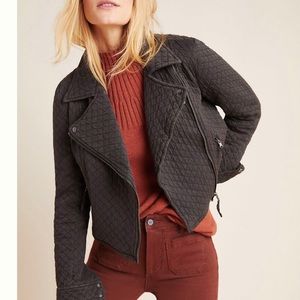 Anthropologie motorcycle Jean jacket